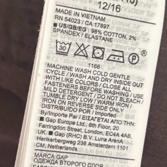 Gap Chocolate Brown Corduroy Mini Skirt (size 12) - Picture 4 of 4